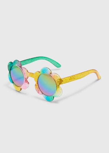 Girls Multicolour Flower Sunglasses