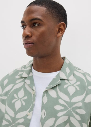 Sage Abstract Short Sleeve Shirt