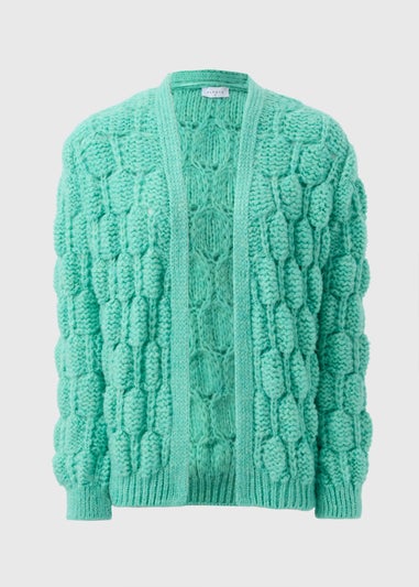 Green Chunky Knit Cardigan