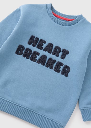 Boys Blue Heart Breaker Sweatshirt (1-7yrs)