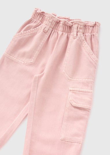 Girls Pink Cargo Trousers (1-7yrs)