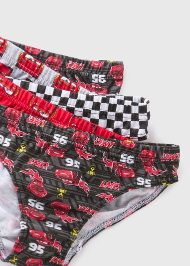 Cars 5 Pack Boys Red Briefs (2-7yrs)