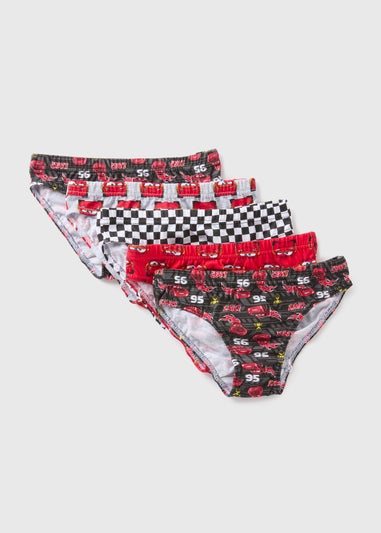 Cars 5 Pack Boys Red Briefs (2-7yrs)