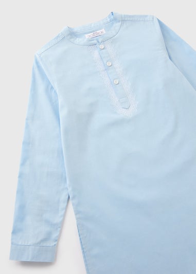 Boys Blue Kurta Shirt (7-15yrs)