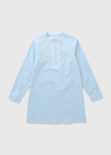 Boys Blue Kurta Shirt (7-15yrs)