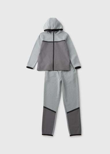 Boys Grey Heatseal Hoodie & Jogging Bottom Set (7-15yrs)