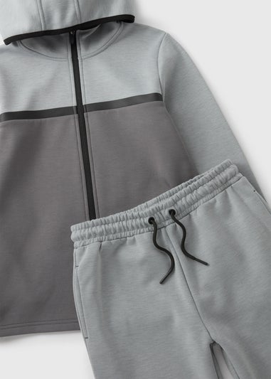 Boys Grey Heatseal Hoodie & Jogging Bottom Set (7-15yrs)