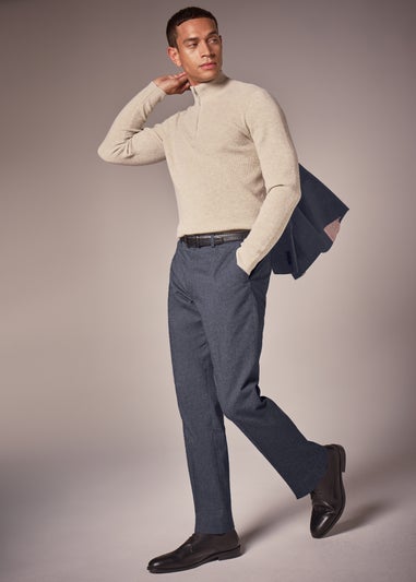 Taylor & Wright Carlo Italian Blue Denim Tailored Trousers