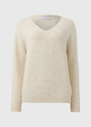 Oatmeal V-Neck Jumper