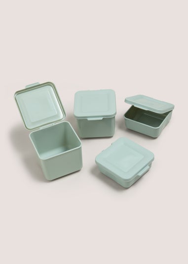 4 Pack Green Snack Pots