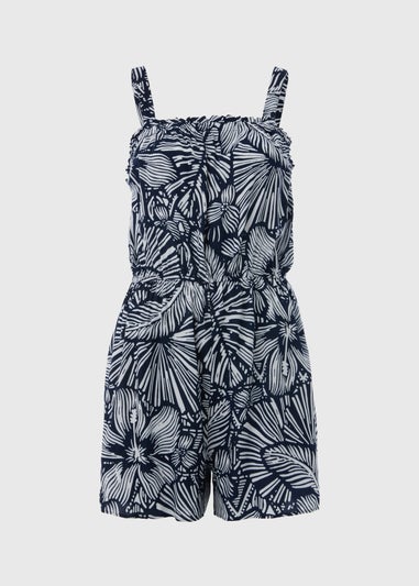 Navy Floral Playsuit