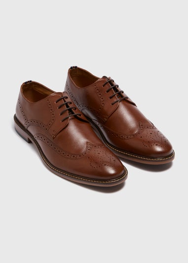 Tan Leather Brogue Shoes