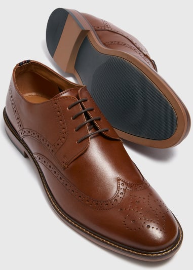 Tan Leather Brogue Shoes