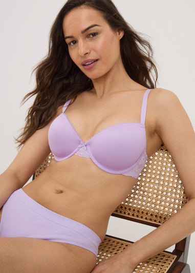 2 Pack Lilac & Cream T-Shirt Bra