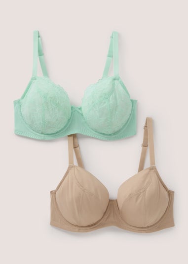 2 Pack DD+ Mint Full Bras