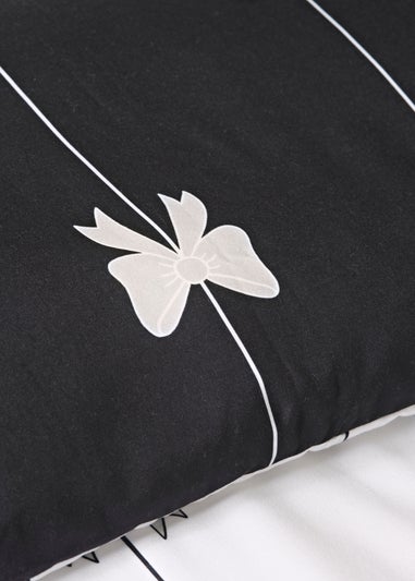 Black Bow Mono Duvet Set