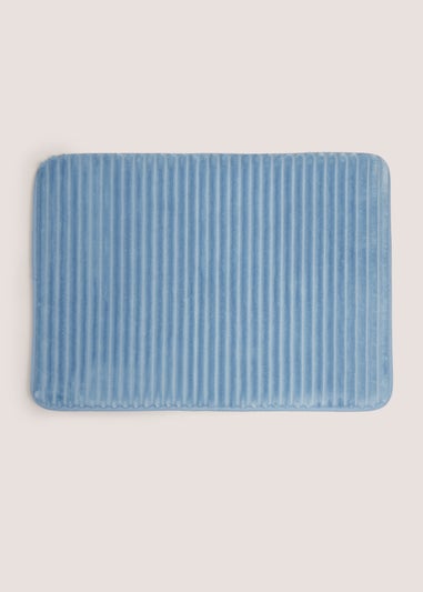 Blue Memory Foam Bathmat