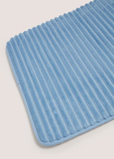 Blue Memory Foam Bathmat