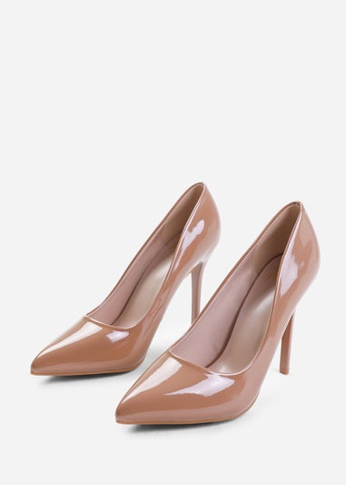 Where's That From Mocha Patent Kyra High Heel Stiletto Pumps