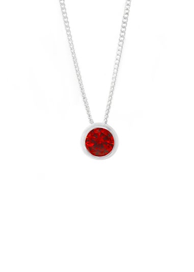 Say It With Sterling Silver January Mini Birthstone Necklace