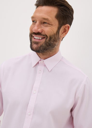 Taylor & Wright Pink Textured Regular Fit Shirt