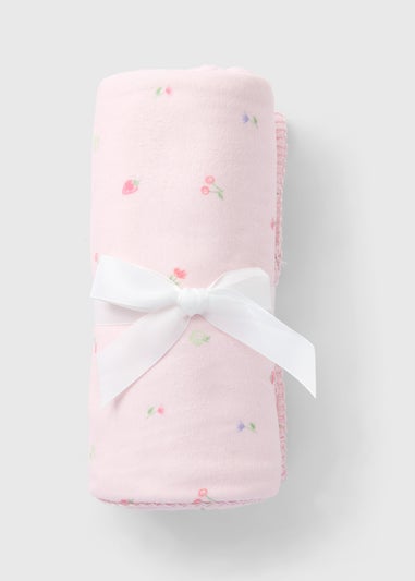 Baby Pink Fruit Blanket