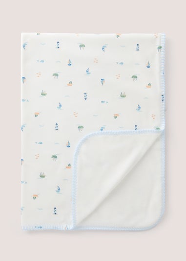 Baby White Boat Blanket