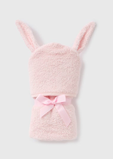 Pink Bunny Hooded Towel