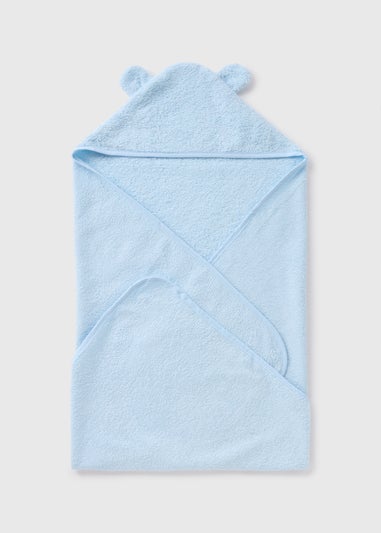 Blue Bear Hooded Towel