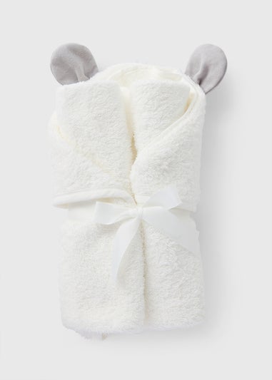 Baby White Panda Hooded Towel