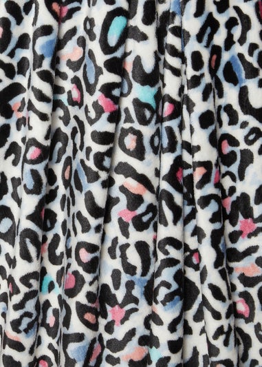 Multicolour Leopard Fleece Throw