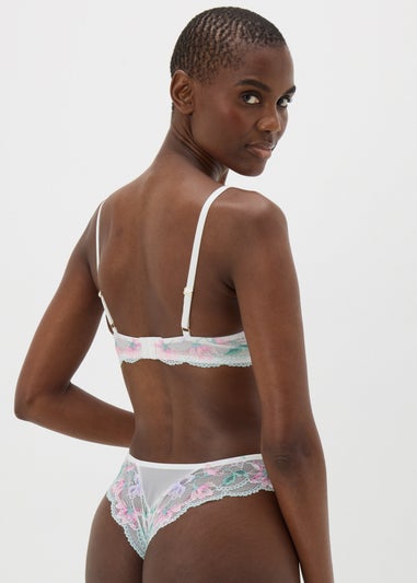 Cream Floral Brazilian Knickers