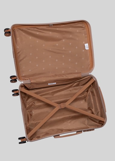 IT Luggage Brown Hardshell Suitcase