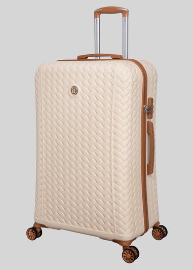 IT Luggage Cream Hardshell Suitcase