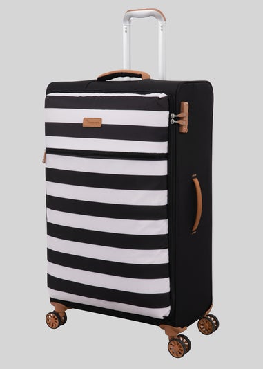 IT Luggage Black Stripe Soft Suitcase