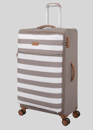 IT Luggage Taupe Stripe Soft Suitcase