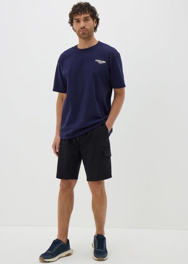 Black Tech Cargo Shorts