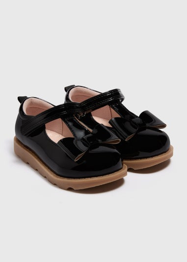 Girls Black Bow Loafers (Younger 4-12)