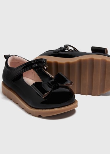 Girls Black Bow Loafers (Younger 4-12)