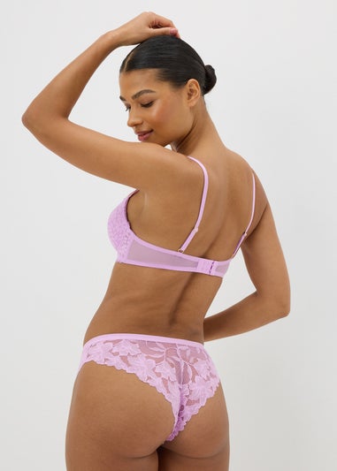 3 Pack Multicoloured Lace Brazilian Knickers
