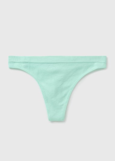 Mint Seamless Thong Knickers