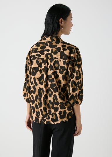 Et Vous Brown Animal Blouse