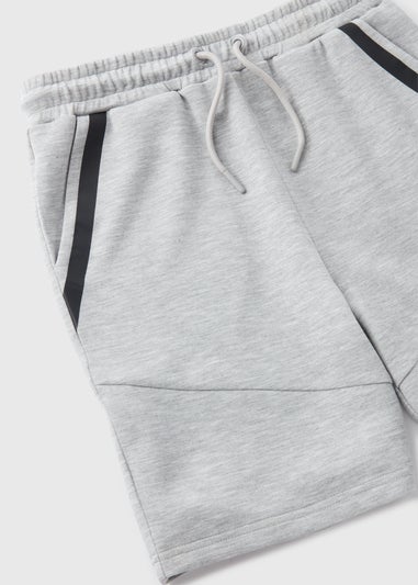 Boys Grey Sports Jogger Shorts (7-15yrs)