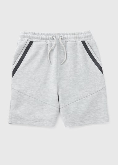 Boys Grey Sports Jogger Shorts (7-15yrs)