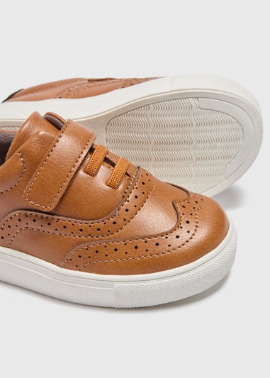 Boys Tan Casual Brogue Shoes (Younger 4-9)