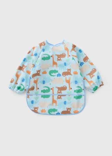 Baby Multicolour Safari Coverall Bib