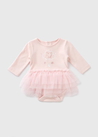 Baby Pink Eid Mesh Bodysuit (Newborn-12mths)