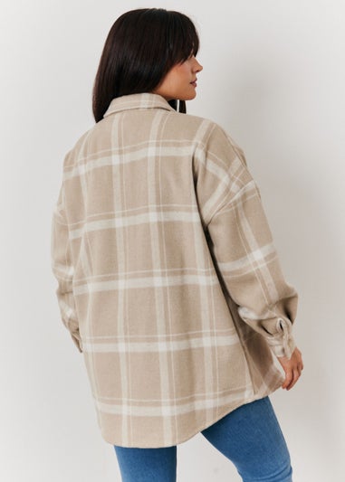 In The Style Jac Jossa Nude Check Shacket