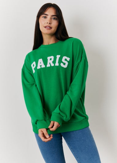 In The Style Jac Jossa Green Paris Sweatshirt