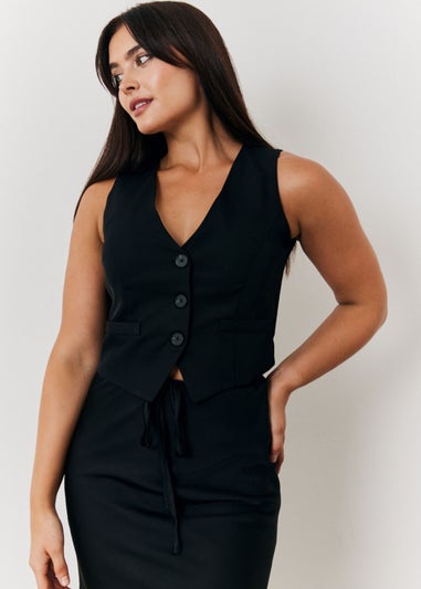 In The Style Jac Jossa Black Tailored Waistcoat